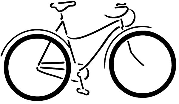 Bicycle drawing vinyl sticker. Customize on line.     Bicycles Motorcycles 009-0120  